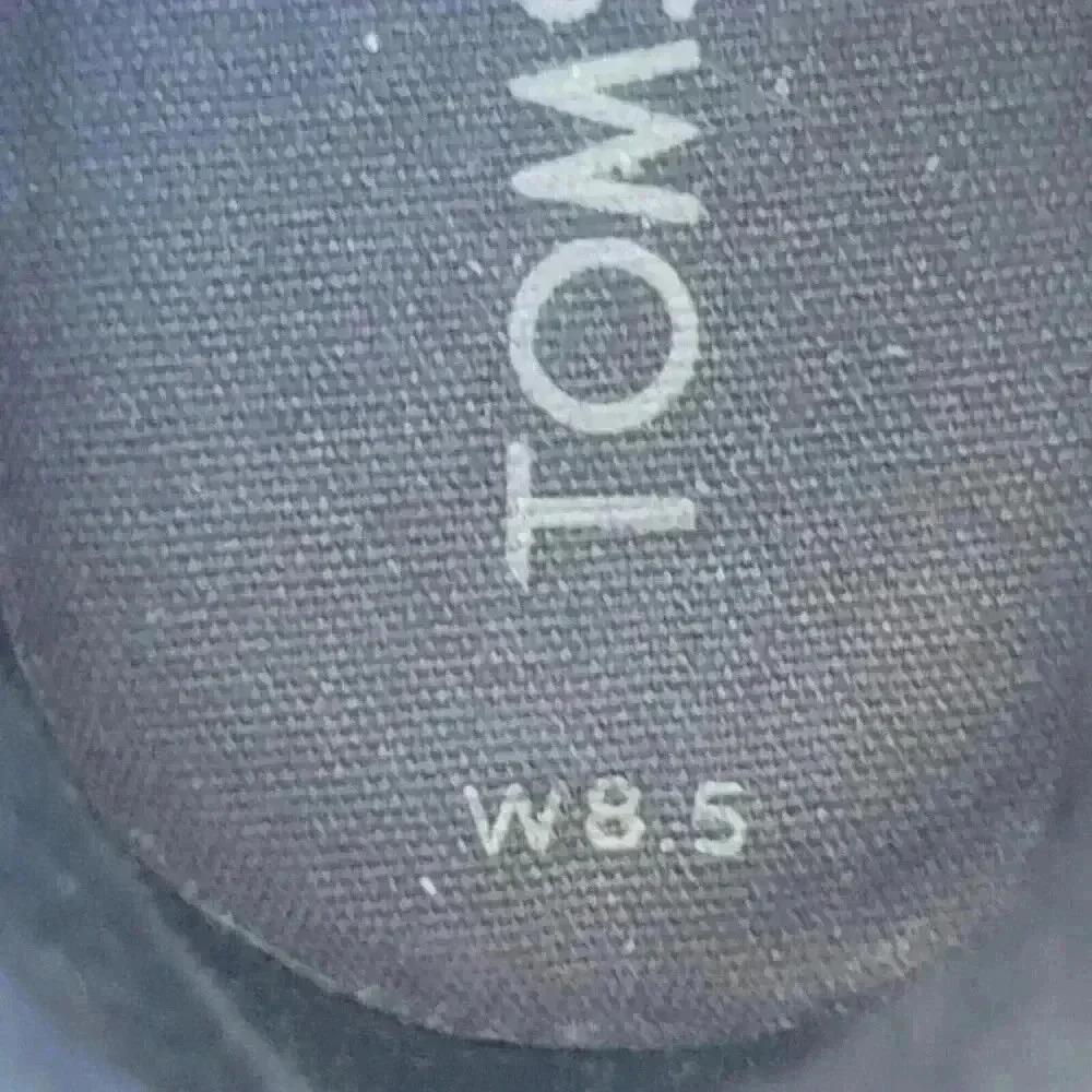 TOMS Womens Melrose Black Lace Up Nubuck Ankle Wedge Boots Size 8-1/2 - Picture 8 of 9